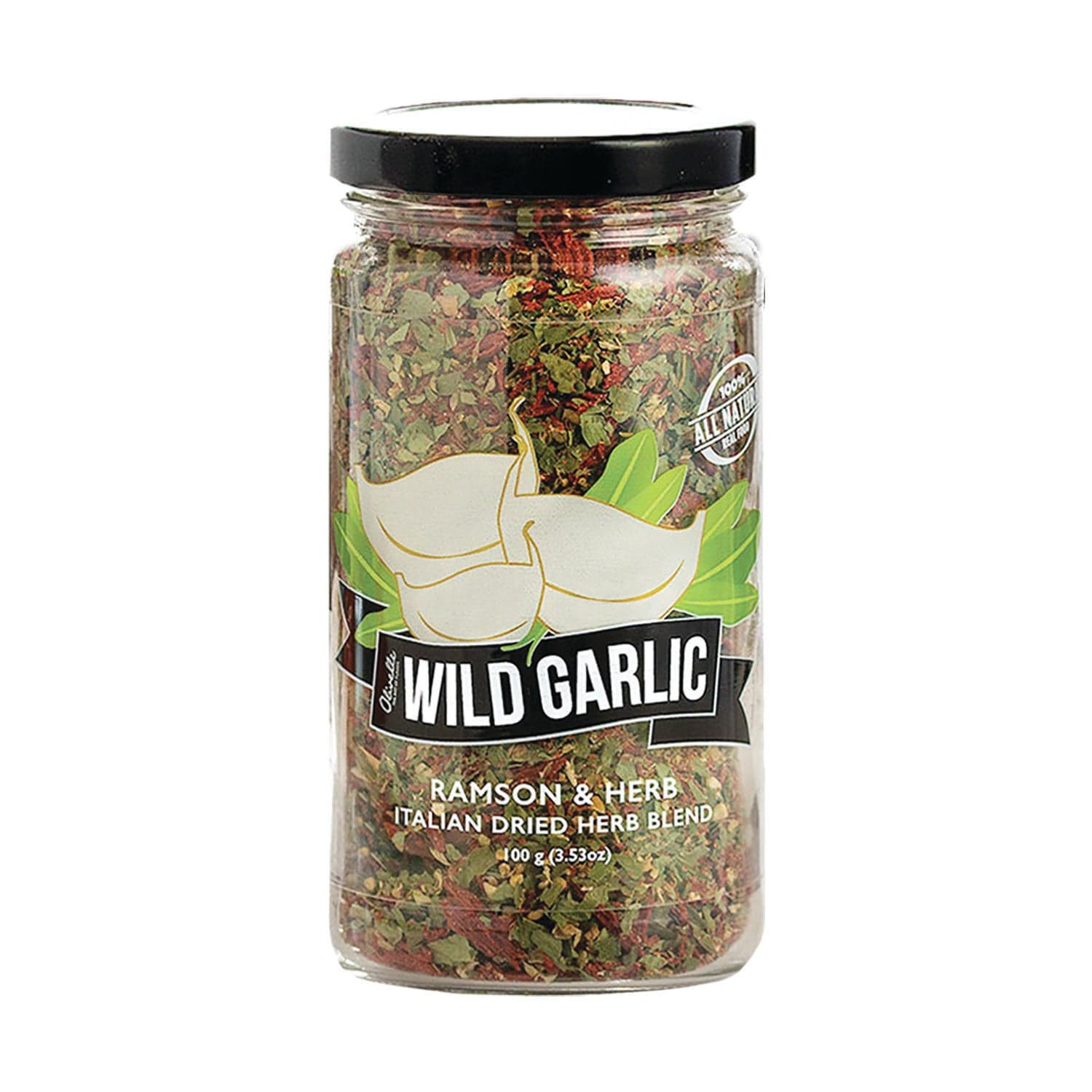 Olivelle Wild Garlic Dried Herb Blend 3.17oz (90g) - Premium Organic Seasoning for Cooking, Soups & Salads - Perfect for Italian & Mediterranean Dishes