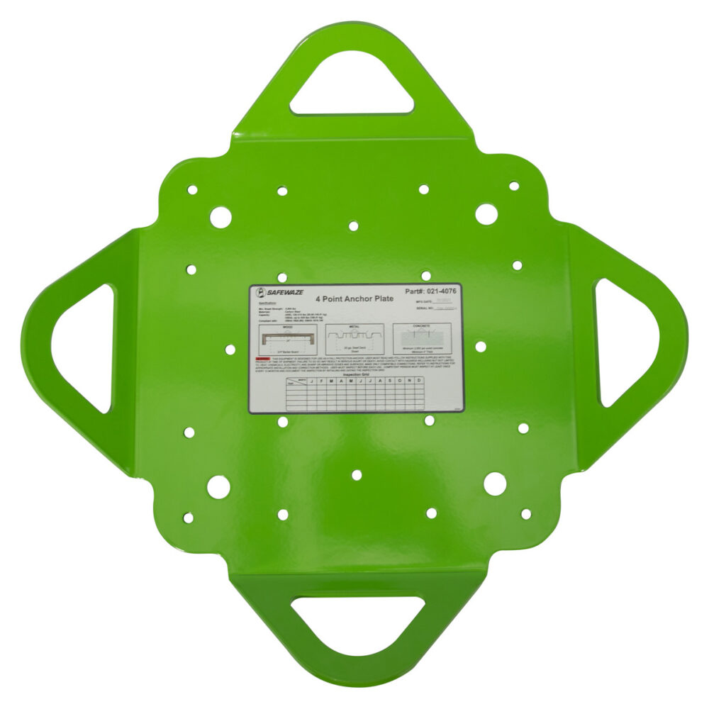 4 Point Plate Roofing Anchor - Heavy Duty Fall Protection for Roofing Work | OSHA Compliant Safety Equipment for Construction & Roofing Professionals