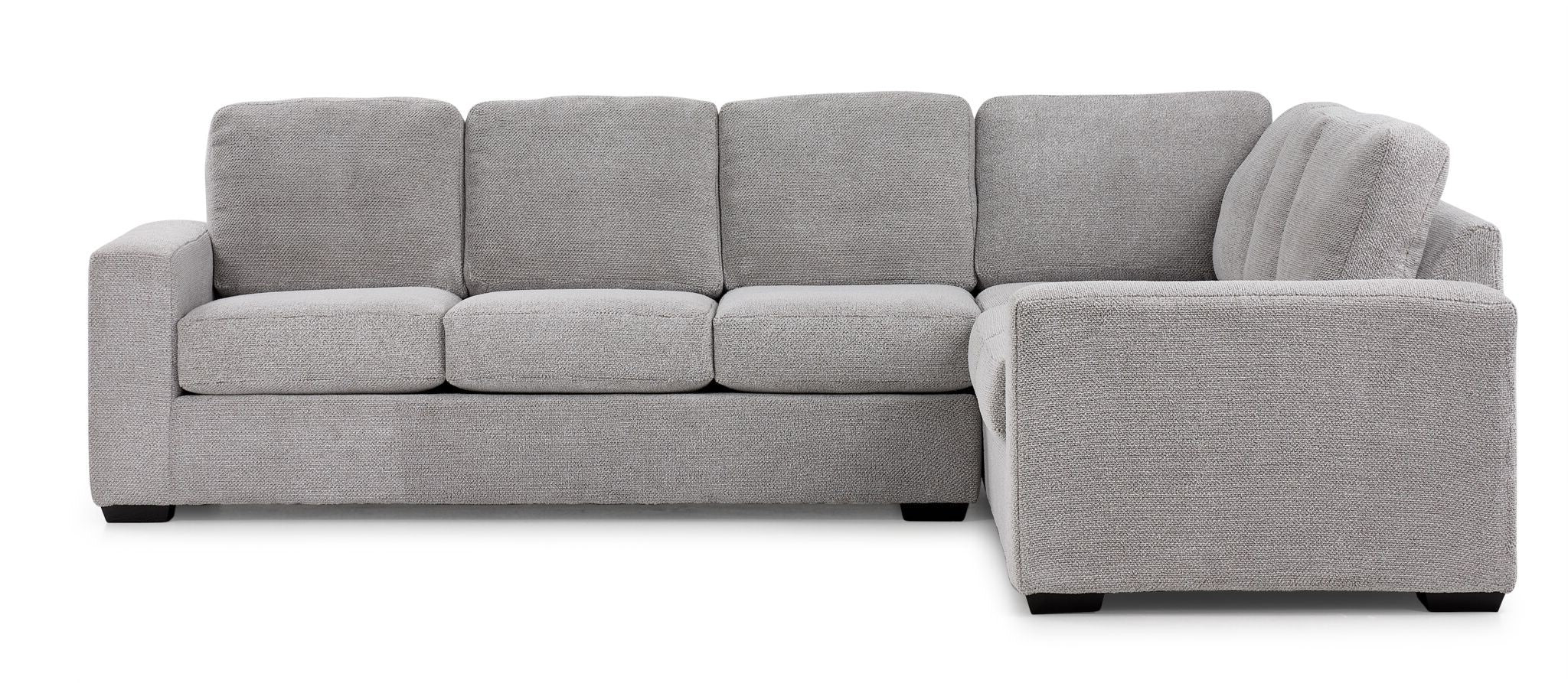 Celeste 2-Piece Left Facing Sectional Sofa Set in Snoopy Grey - Modern L-Shaped Couch for Living Room, Family Room & Home Theater Comfort