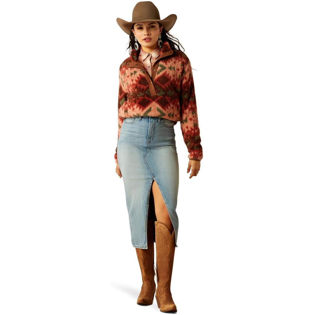 Ariat Women's Berber Snap Front Sweater - Cozy Pullover for Casual Wear, Outdoor Activities & Layering in Fall & Winter