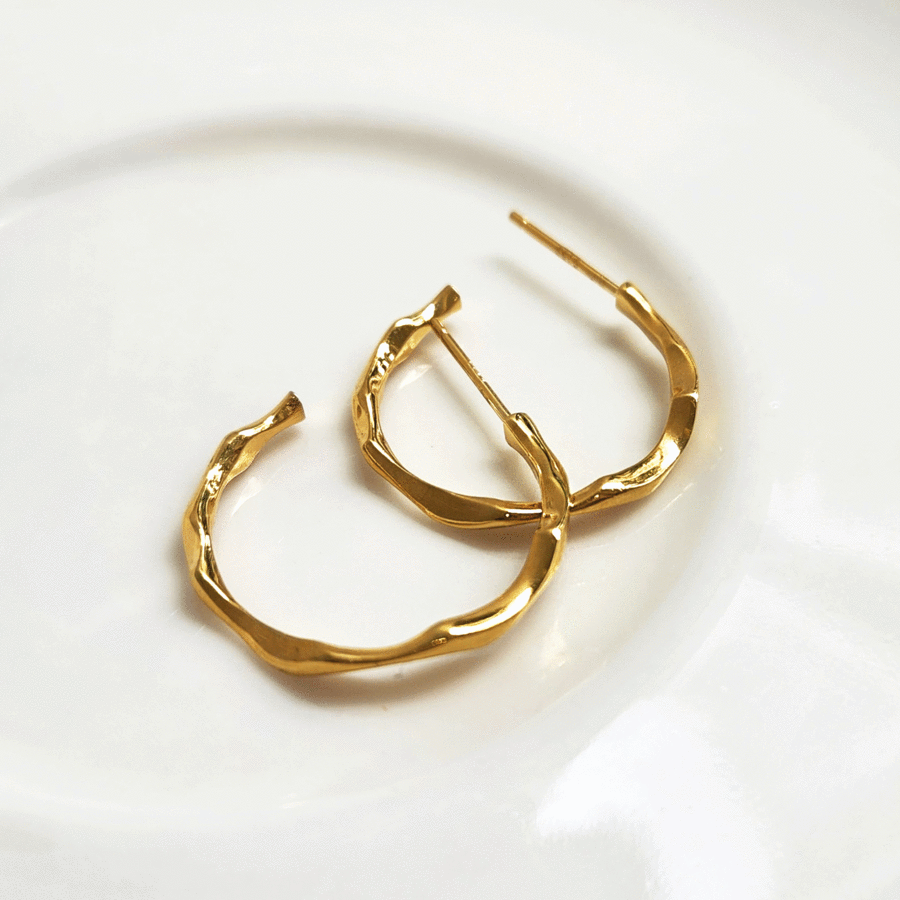 925 Sterling Silver Tap Ring Earrings for Women - Dainty Minimalist Hoop Earrings for Everyday Wear, Gift Giving & Special Occasions