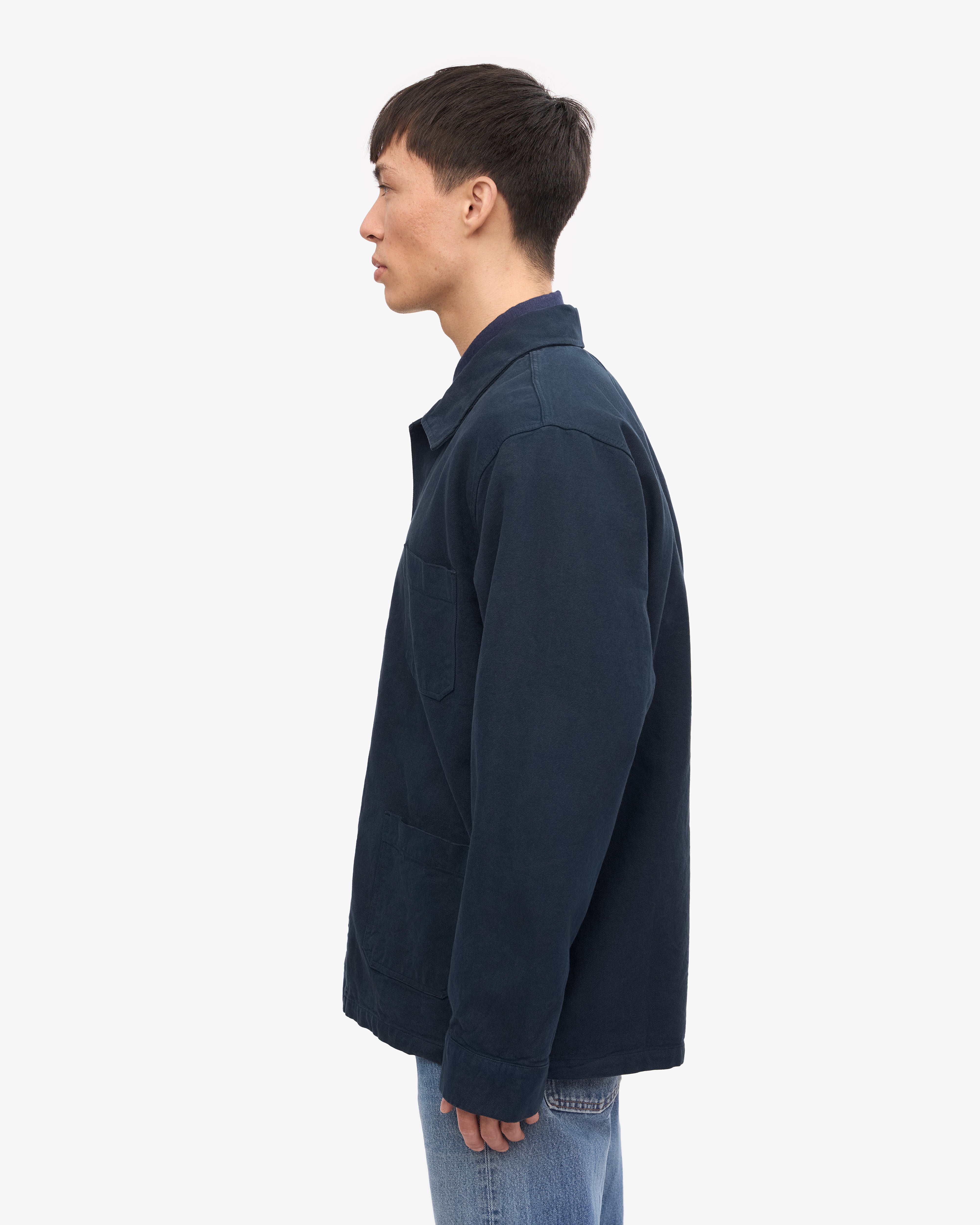 Premium Organic Cotton Workwear Jacket for Men & Women - Navy Blue | Durable & Comfortable for Construction, Farming & Outdoor Work