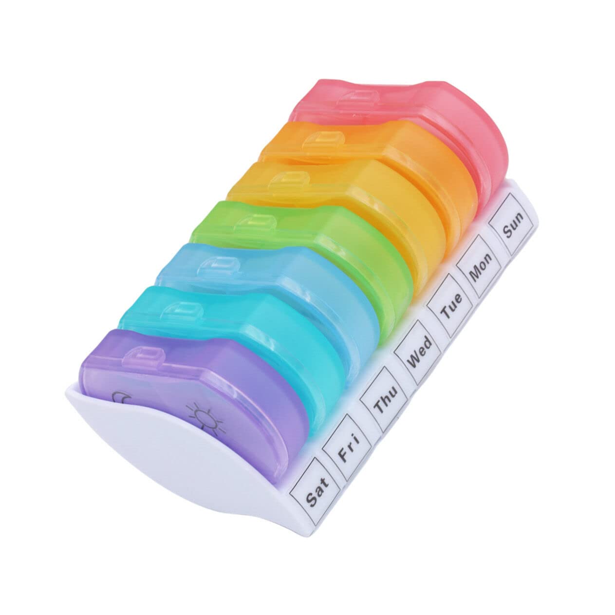 Healeved 7-Day Pill Organizer Box - Travel Pill Case with Day & Night Compartments, Portable Medicine Storage for Daily Vitamins & Medication (Perfect for Travel, Work, and Home Use)