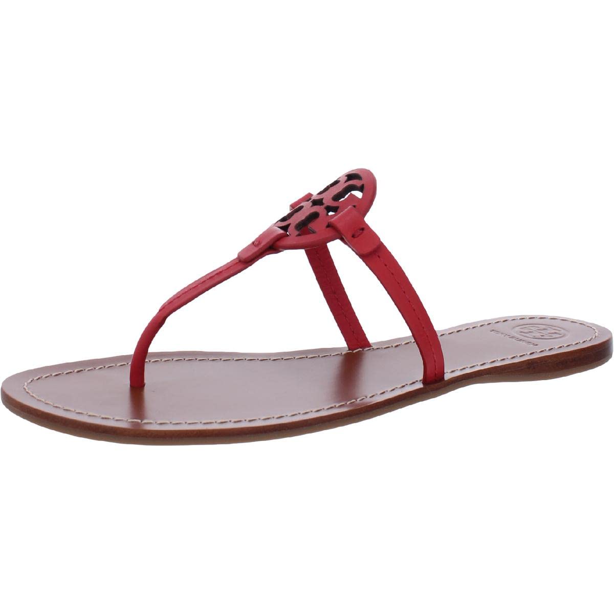 Tory Burch Women's Gabriel Vegan Leather Thong Flat Sandals - Comfortable & Stylish Summer Shoes for Beach, Vacation & Casual Outings