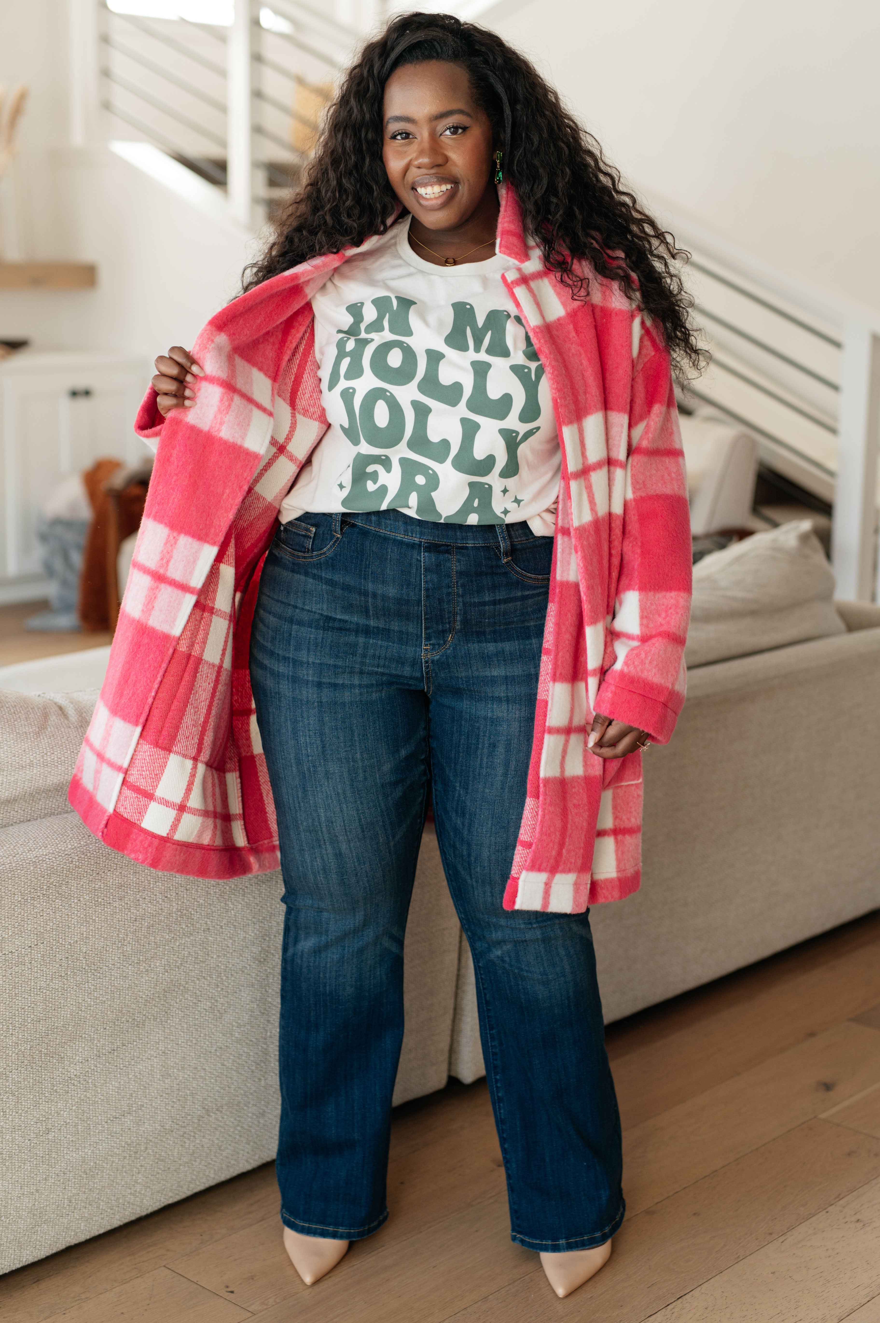 In My Holly Jolly Era Graphic T-Shirt - Funny Christmas Holiday Tee for Women & Men - Perfect for Xmas Parties, Family Gatherings & Festive Celebrations
