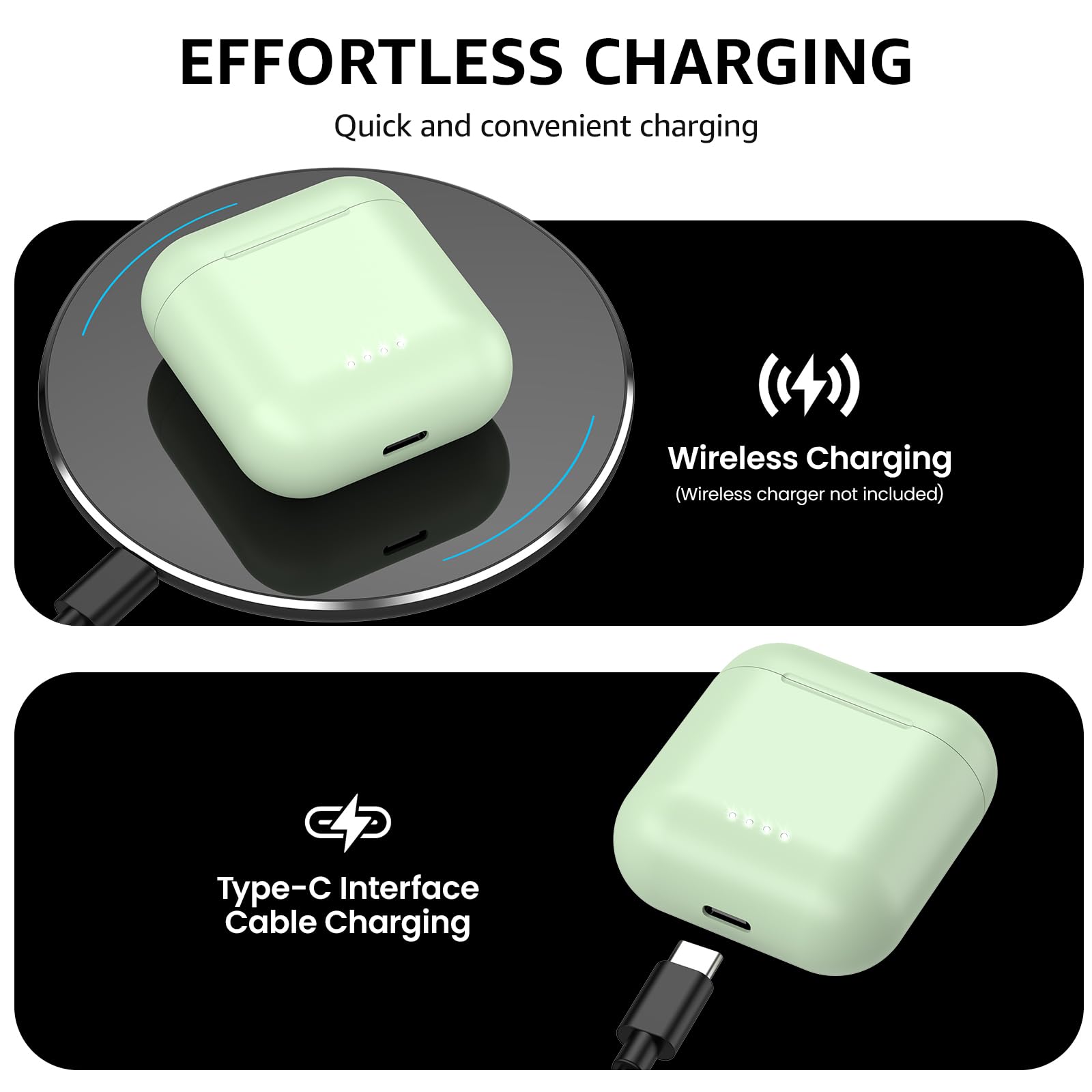 TOZO T6 Wireless Earbuds Bluetooth 5.3 Headphones - 50Hrs Playtime, IPX8 Waterproof, Wireless Charging Case, Customizable EQ - Perfect for Gym, Running, Travel & Work (Upgraded Version)