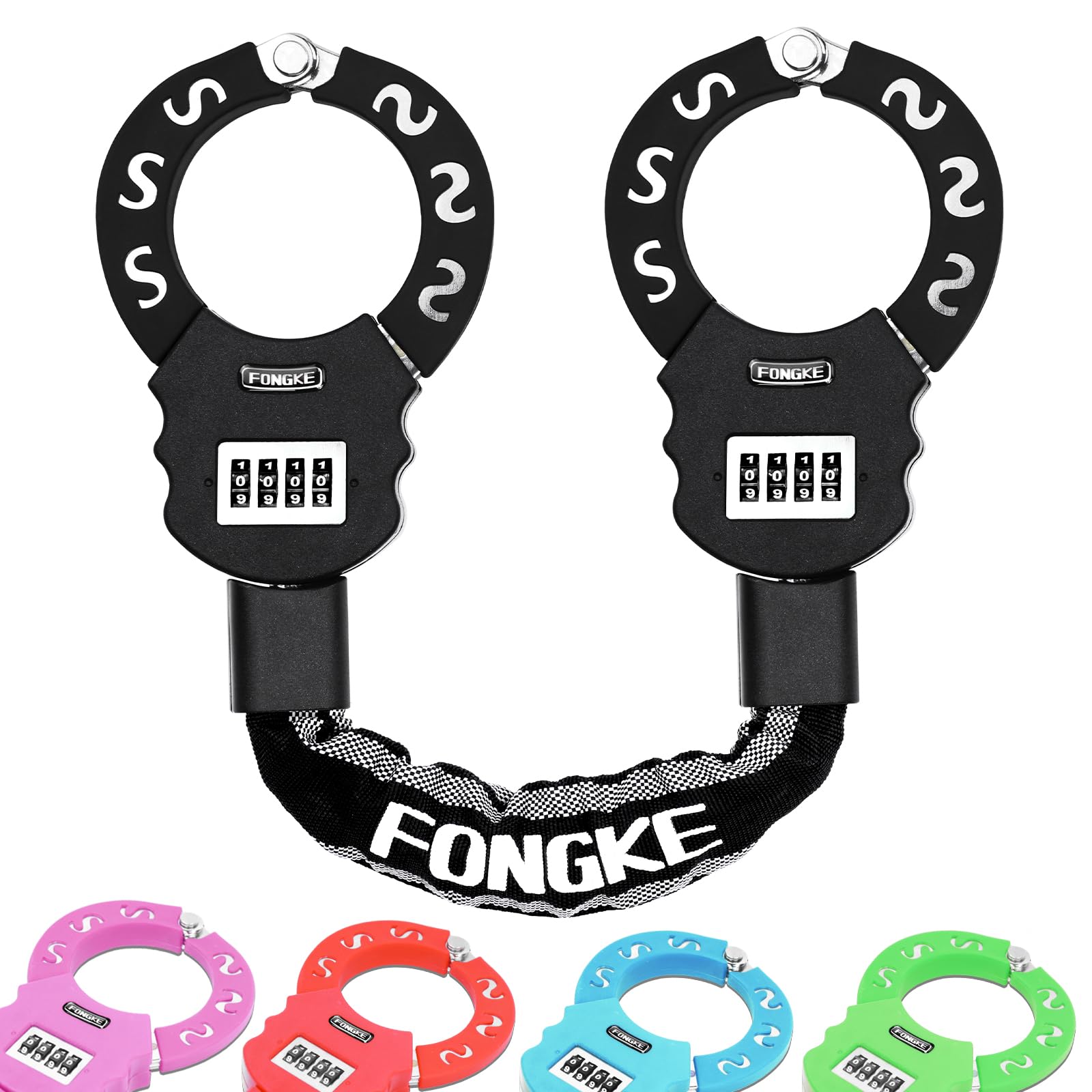 **8mm High Security Anti-Theft Cable Lock for E Scooters & Bikes - Keyless Combination Bike Lock for Xiaomi, Segway Ninebot & More - Perfect for Commuting, Travel & Outdoor Adventures (Black)**