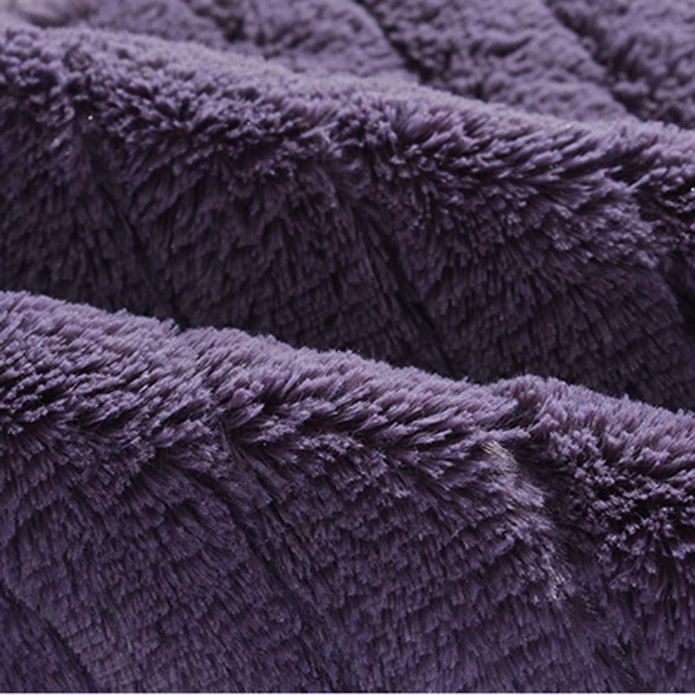 HM&DX Quilted Anti-Slip Sofa Slipcover - Soft Plush Sectional Couch Cover Protector for L-Shaped Sofas (Purple, 110x240cm/43x94inch) - Perfect for Living Room, Family Room & Home Theater Comfort