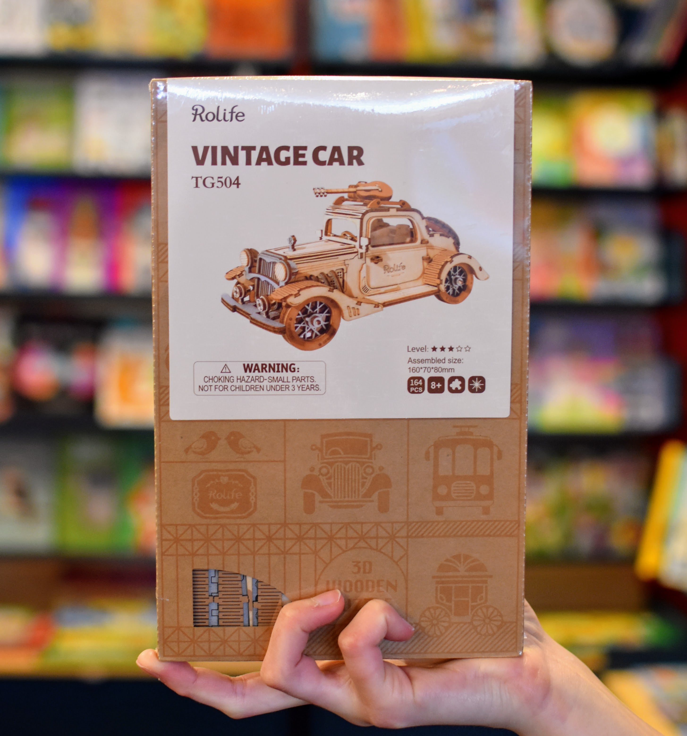 3D Laser Cut Wooden Vintage Car Model Kit - DIY Assembly Toy for Adults & Kids - Perfect for Home Decoration, Gifts, and STEM Learning Activities