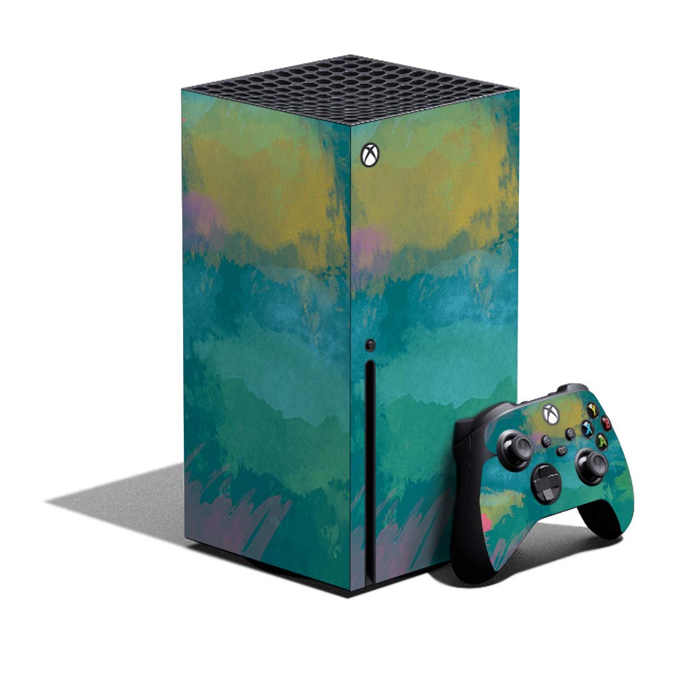 MightySkins Xbox Series X Skin Wrap - Watercolor Blue Vinyl Decal | Protective & Durable Cover | Easy to Apply & Remove | Made in USA | Perfect for Gaming Setup & Personalization