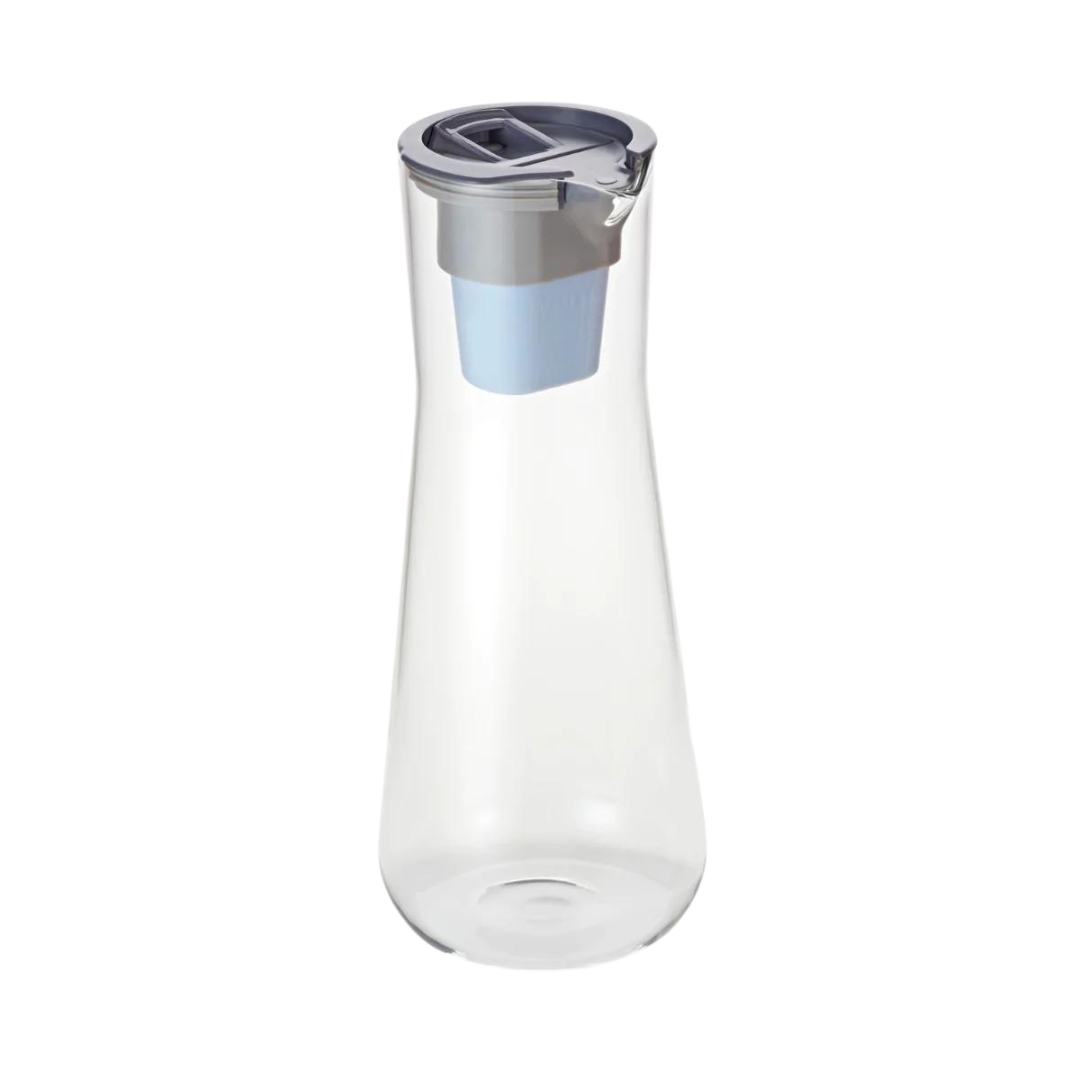 Premium Glass Slim Pitcher - 1.5L BPA-Free Water Pitcher with Ergonomic Handle - Perfect for Iced Tea, Lemonade & Cold Brew Coffee - Ideal for Refrigerator Storage & Entertaining Guests