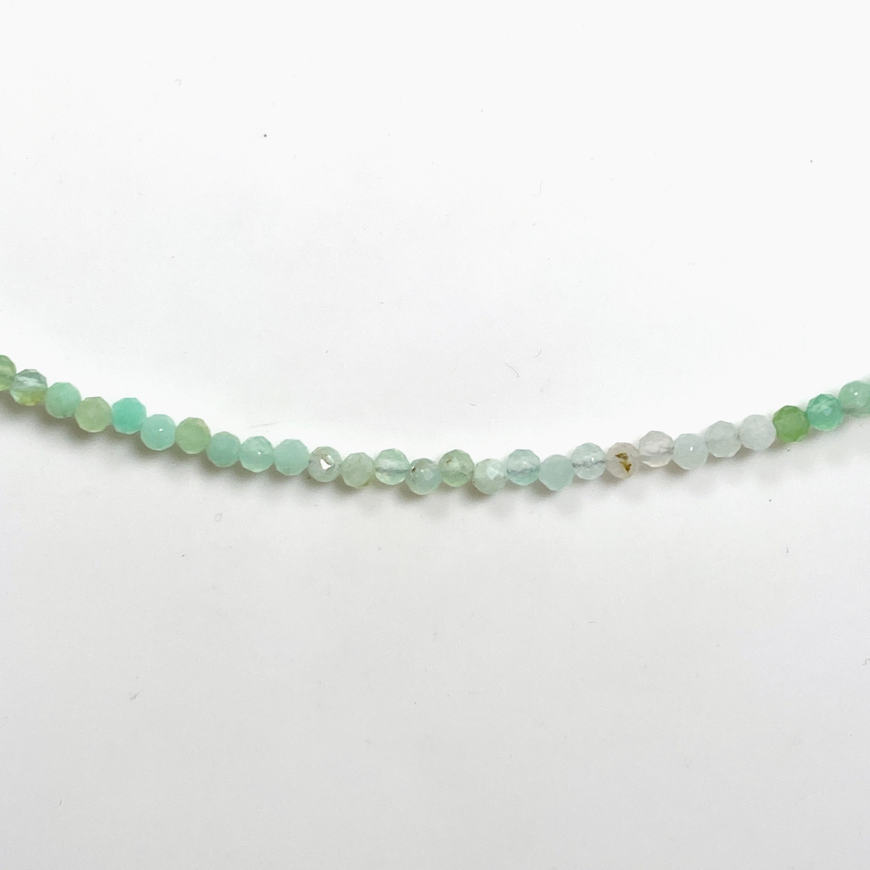 2.5mm Micro Bead Chrysoprase Necklace - Elegant Gemstone Jewelry for Women, Perfect for Everyday Wear & Special Occasions