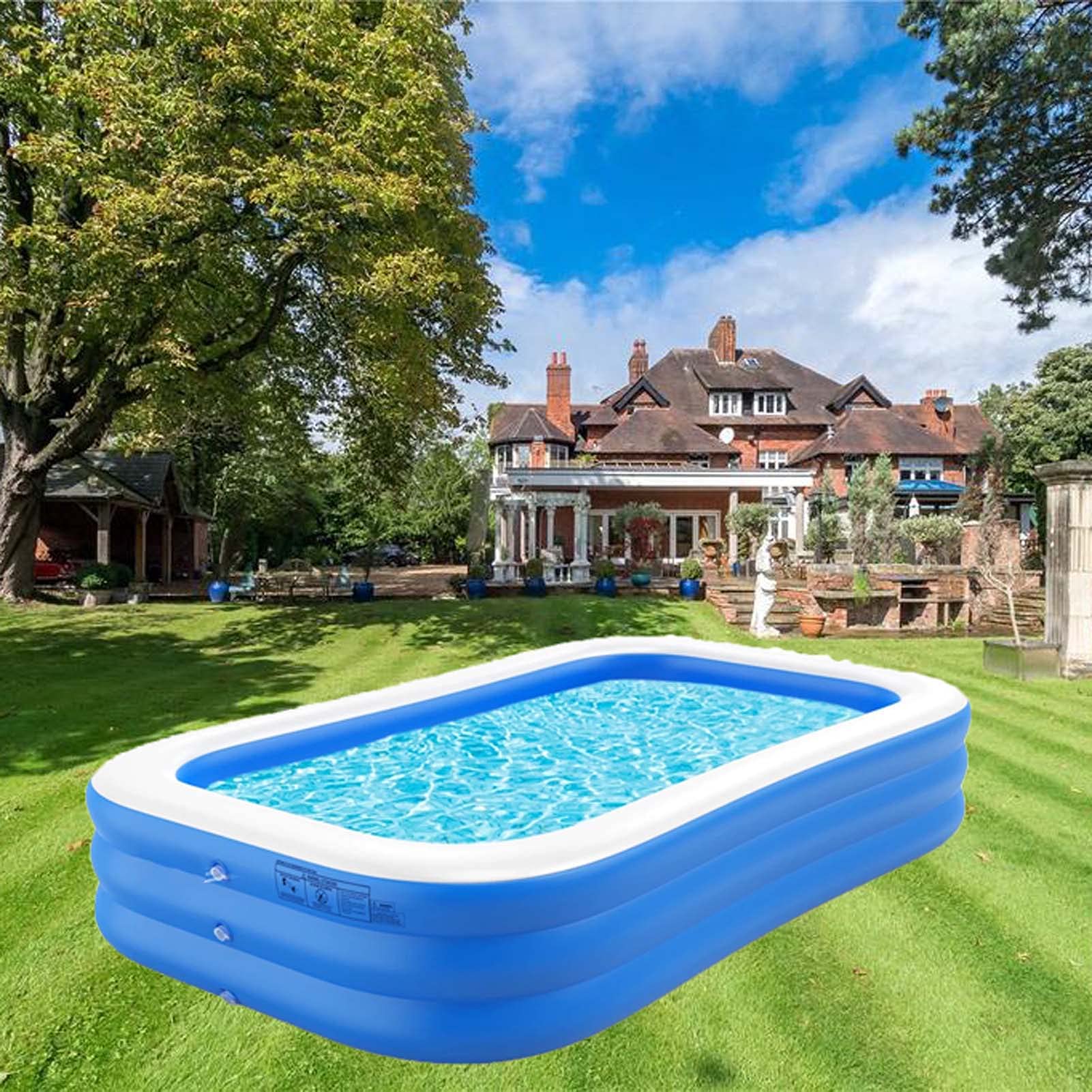 Best Inflatable Swimming Pool for Kids & Adults - 71x51x24 Inch Large Family Blow Up Pool, Thickened Durable Above Ground Kiddie Pool - Perfect for Backyard Fun, Summer Parties & Outdoor Relaxation