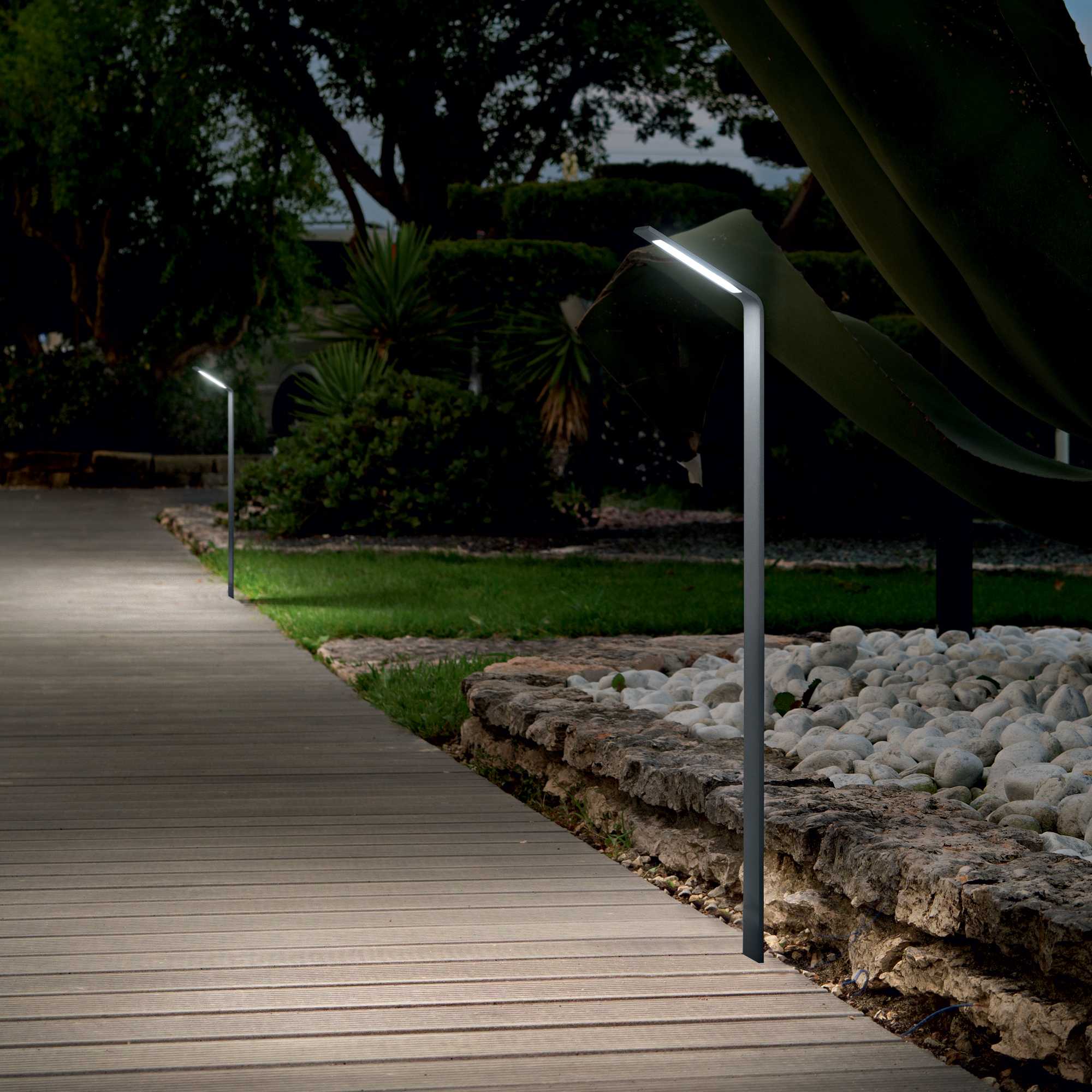 Agos LED Bollard Light Outdoor - Waterproof IP54, Dimmable, Multiple Color Options (Warm White, Cool White, RGB) - Perfect for Garden, Pathway, and Landscape Lighting