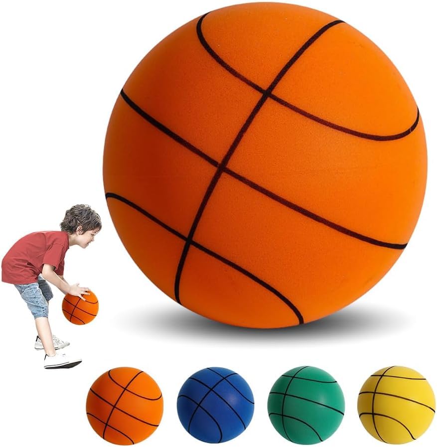 Silent Basketball - High Density Soft Training Ball for Indoor Practice | Quiet Dribbling Basketball for Home, Gym & Apartment Use | Noise-Reducing Basketball for Kids & Adults