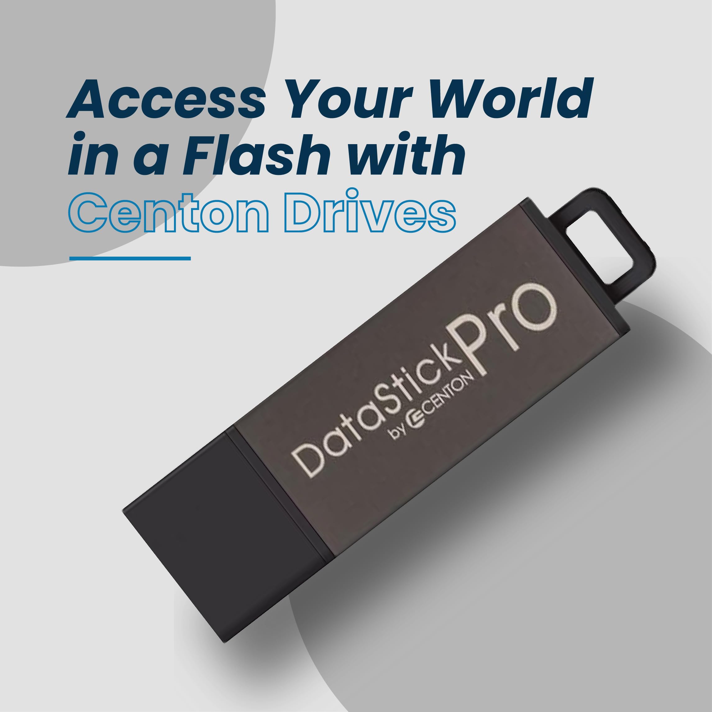 Centon DataStick Pro 2GB USB 2.0 Flash Drives - 50 Pack Bulk Grey Thumb Drives for Business, School & Data Storage | Portable Memory Sticks for Office Files, Student Projects & Backup Storage