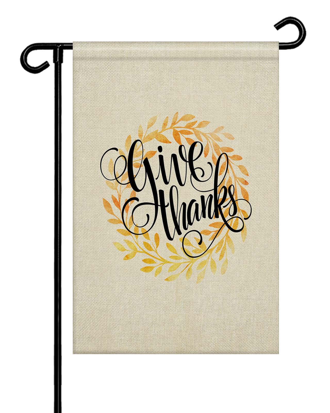 Double Sided Thanksgiving Garden Flags - Fall Yellow Maple Leaves Wreath Burlap Welcome Banner | Seasonal Vertical Yard Decor for Patio, Lawn & Outdoor Spaces (28x40 Inches) - Perfect for Autumn Porch Decorations & Harvest Festival Displays