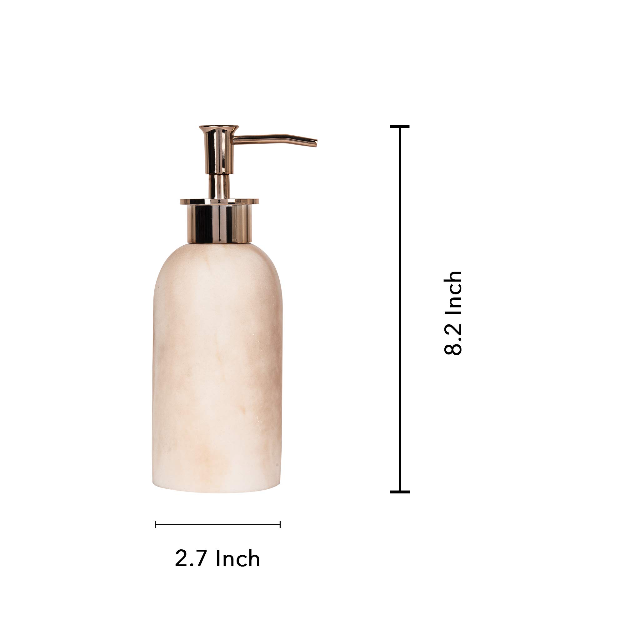 Nu-Steel MST6CH Misty Copper Collection Lotion Dispenser - Elegant Resin & Metal Soap Pump for Bathroom, Kitchen & Vanity - Perfect Home Decor Accessory for Modern Living Spaces