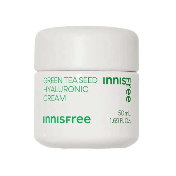 Innisfree Green Tea Seed Hyaluronic Acid Moisturizing Cream for Dry Skin - Hydrating Face Cream with Antioxidants for Day & Night Use