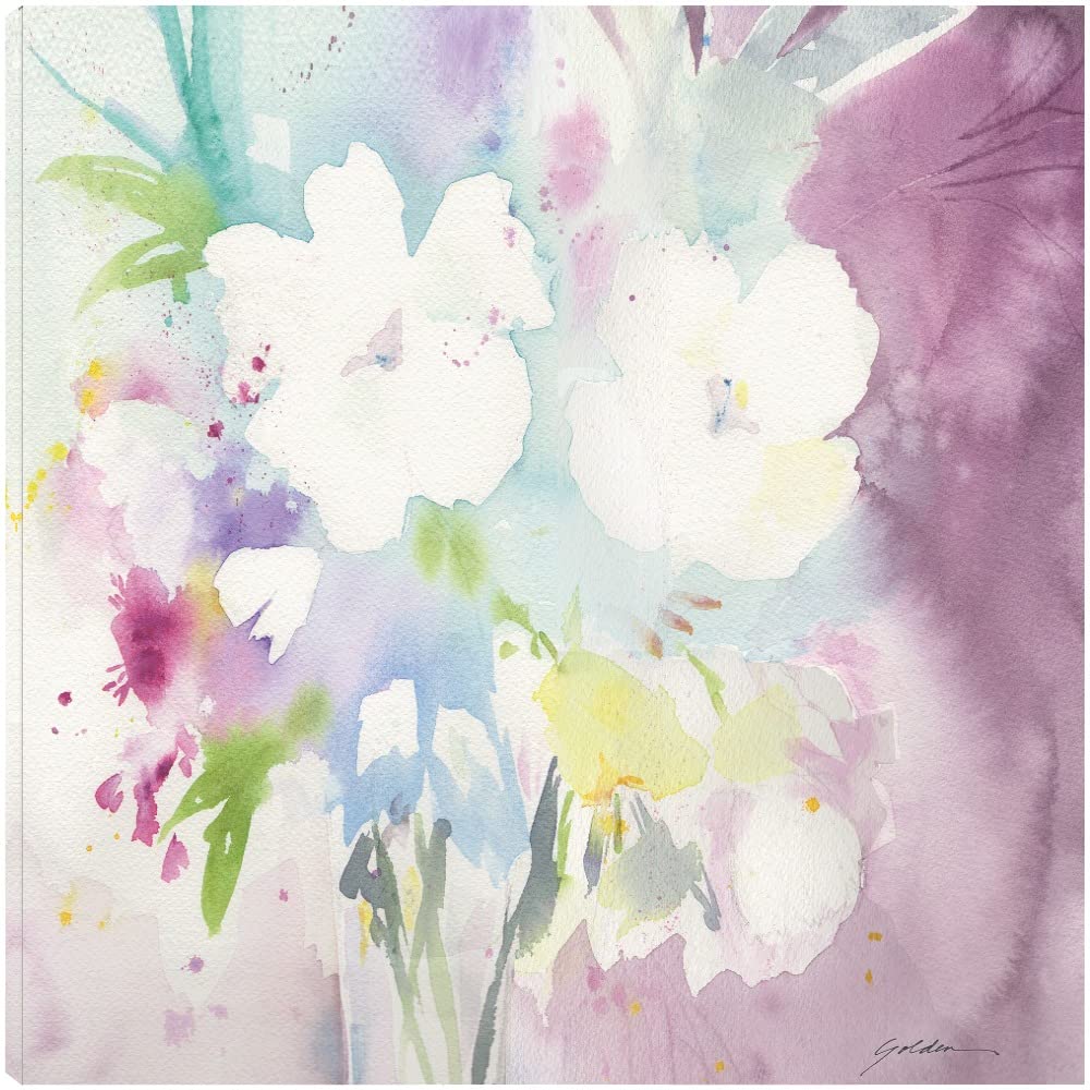 Serenity Canvas Wall Art - 32x32 Inch Modern Abstract Painting by Sheila Golden - Ready to Hang Fine Art Decor for Living Room, Bedroom, Office & More - Perfect for Home, Office & Commercial Spaces