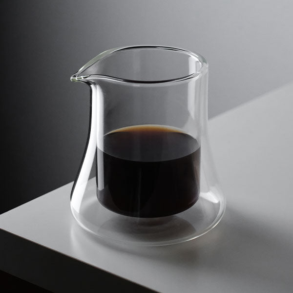 Varia FLO Dual Wall Glass Server - Insulated Carafe for Hot & Cold Beverages - Perfect for Coffee, Tea, Iced Drinks & Entertaining