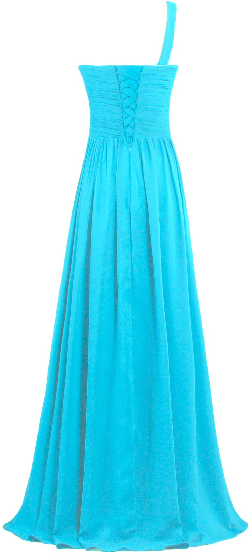 Elegant One Shoulder Chiffon Prom Dress for Women - Long Formal Bridesmaid Gown for Wedding, Evening Party & Special Occasions
