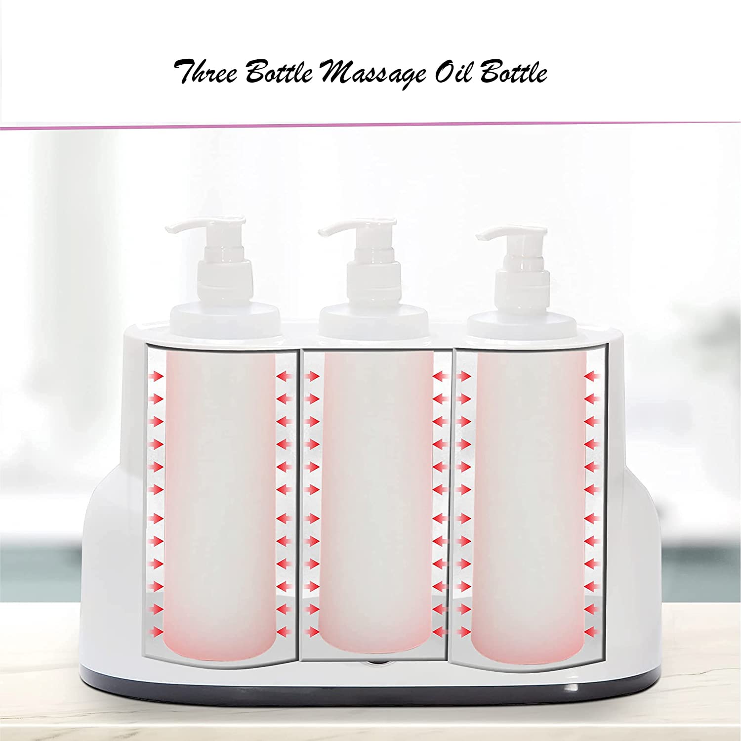 Electric Massage Oil & Lotion Warmer - 3 Bottle Beauty Salon SPA Heater for Body Therapy, Relaxation & Skin Care | Perfect for Professional Massage, Home Spa & Wellness Treatments