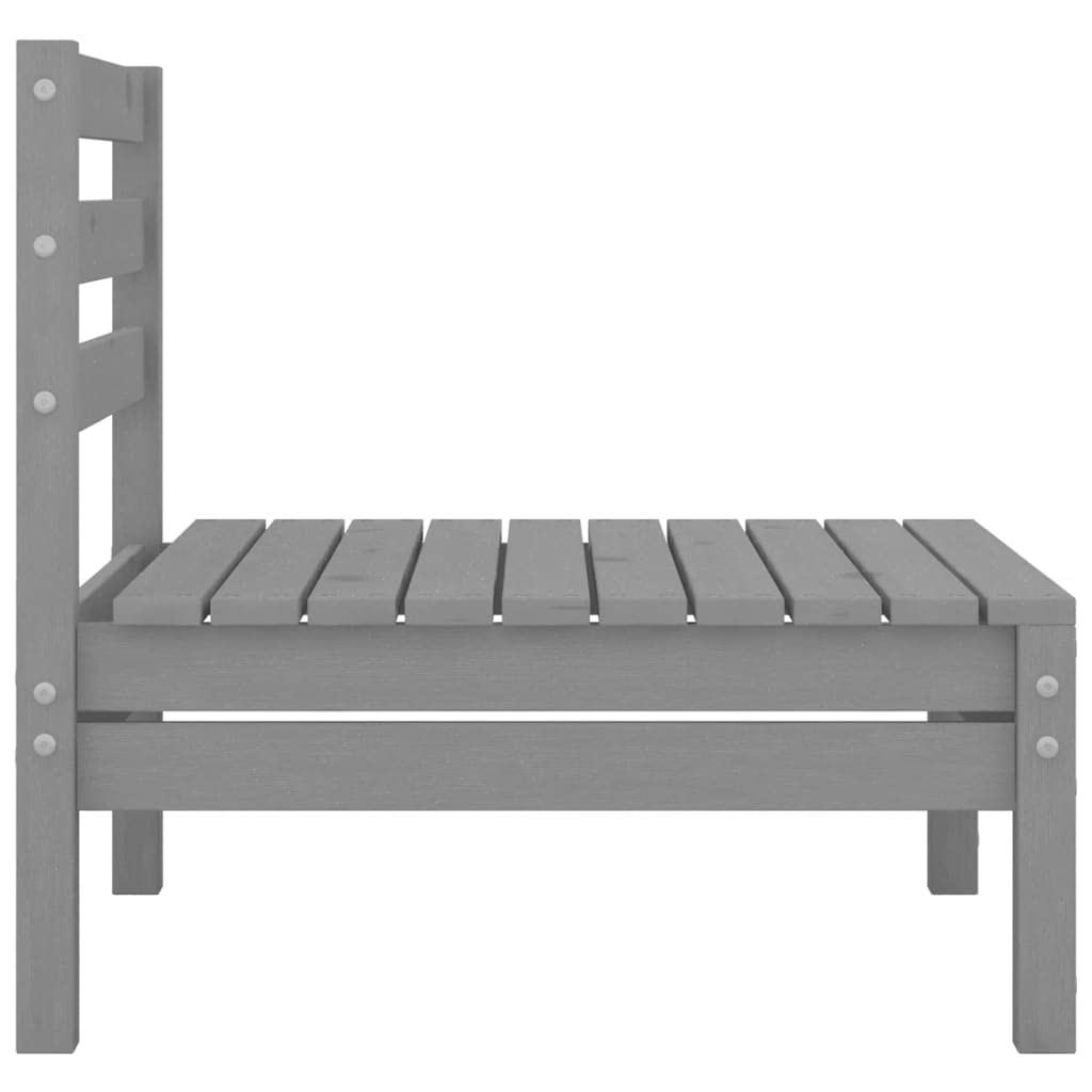 3-Piece Patio Lounge Set - All-Weather Resistant Outdoor Furniture for Terrace, Deck, Balcony, Garden & Lawn - Solid Pinewood Frame in Gray - Perfect for Relaxing, Entertaining & Outdoor Dining