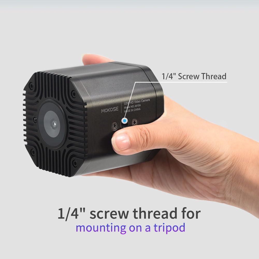 MOKOSE USB HDMI Dual Output Camera with Fast Auto Focus & 2X Digital Zoom - Ideal for Live Streaming, Online Teaching, Video Conferencing, Webinars, and Content Creation