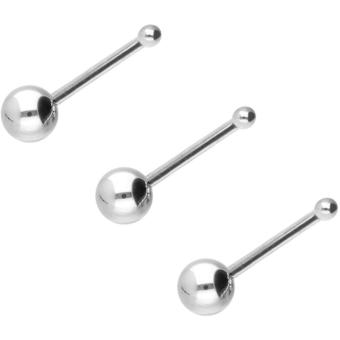 Sterling Silver Nose Ring Stud - Hypoallergenic Body Jewelry for Women & Men - Perfect for Everyday Wear, Parties & Special Occasions