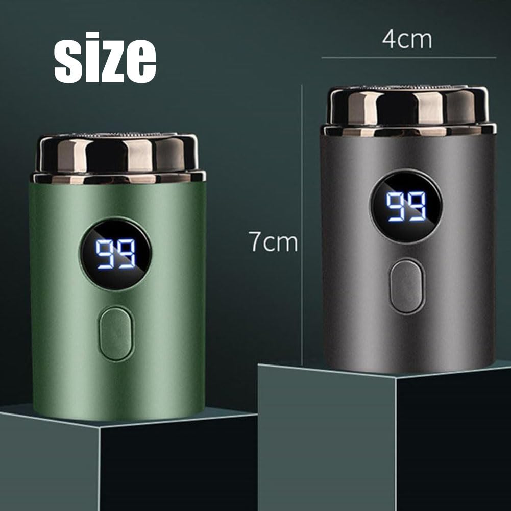 Vishopee Mini Portable Electric Shaver for Men - USB Rechargeable, Waterproof, Travel-Friendly Razor - 2025 Upgraded Model for Smooth Shaving at Home & On The Go