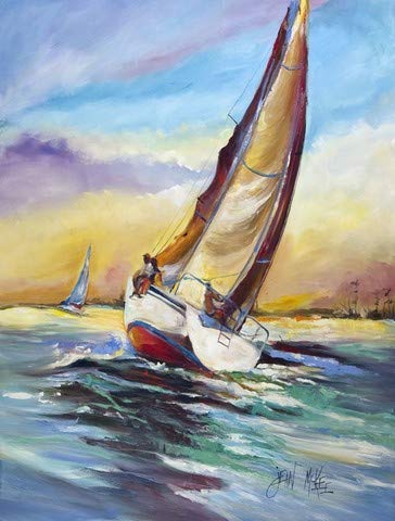 Horn Island Sailboat Race Flag - Large Garden Size - Perfect for Outdoor Decor, Nautical Themed Events & Boat Parties