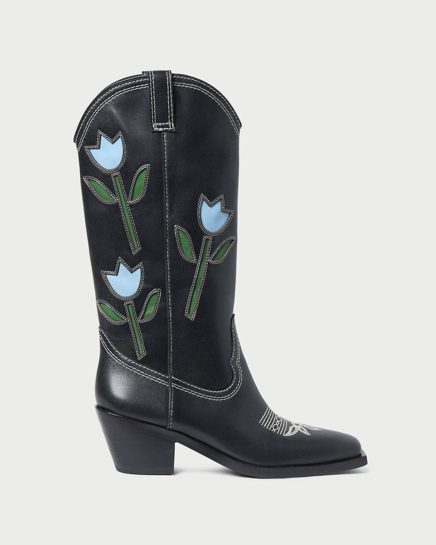 Wilder Black Tulip Leather Boots for Women - Stylish Ankle Boots with Comfortable Heel - Perfect for Fall Fashion, Date Night & Office Wear
