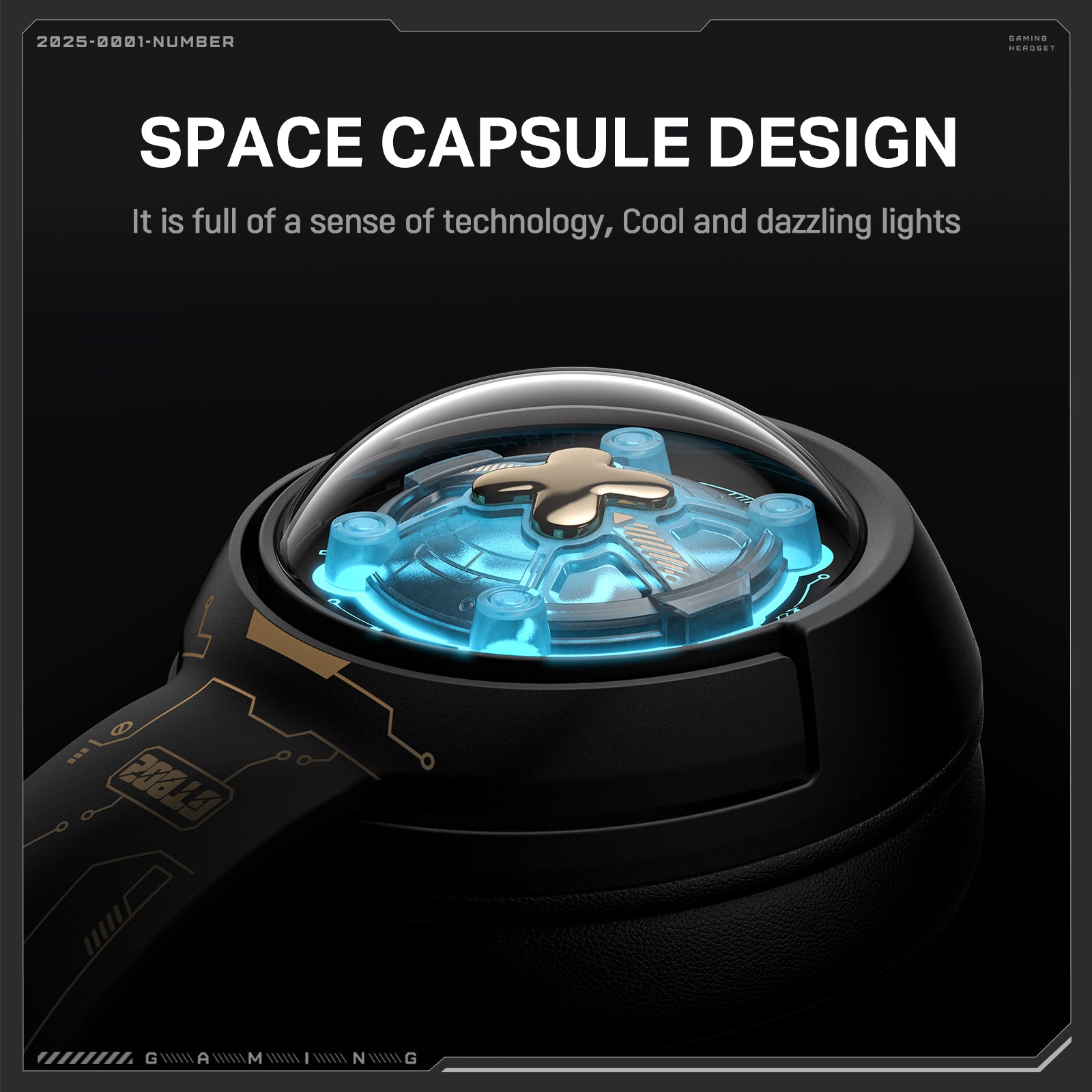 ONIKUMA GT802 Wireless Gaming Headset with Tri-Mode Connectivity (2.4GHz/Bluetooth/Wired), RGB Lighting, 1000mAh Battery - Perfect for PC, PS5, Xbox & Mobile Gaming