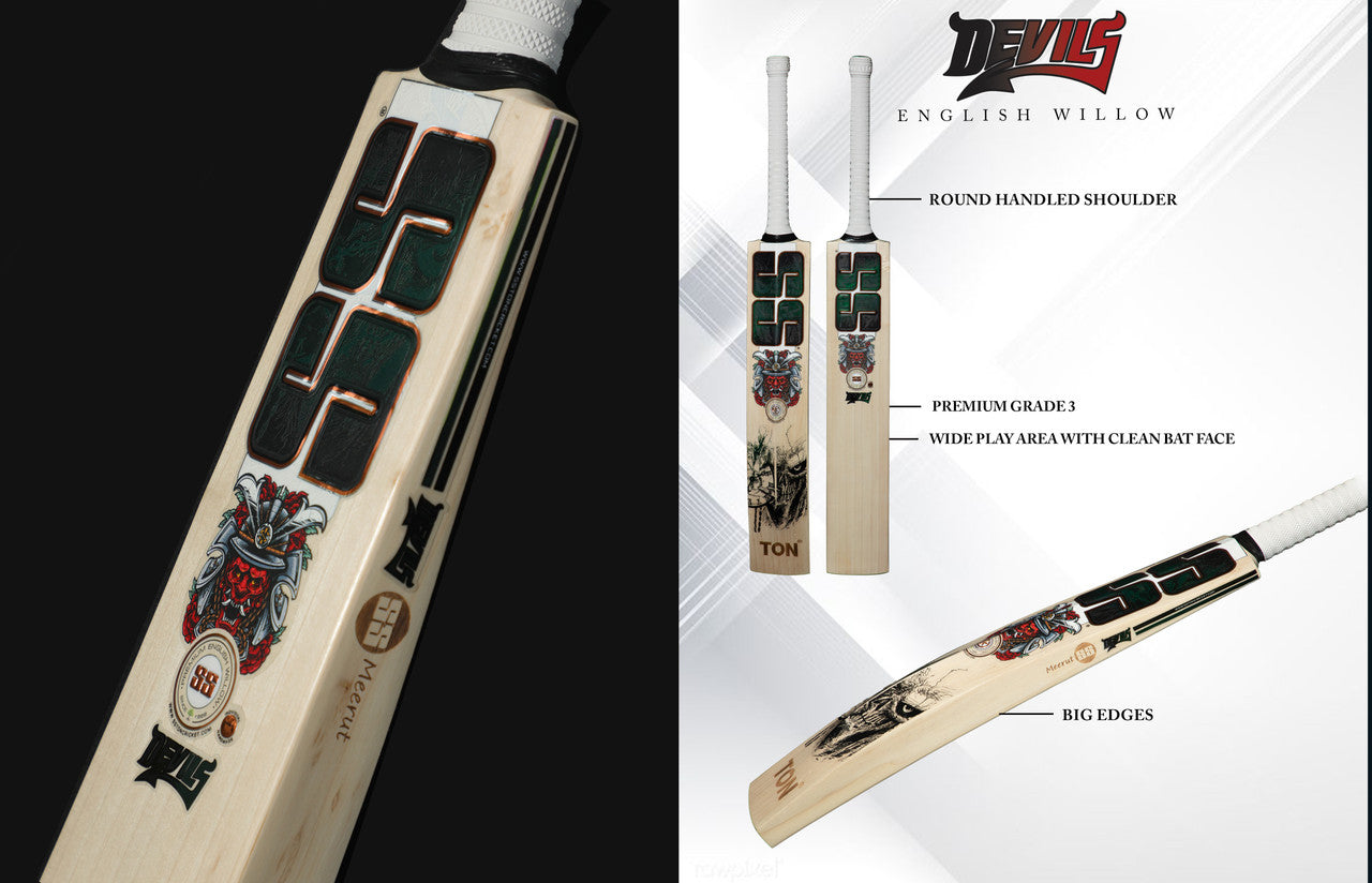 SS Devils Green Cricket Bat 2025 - Premium Cricket Equipment for Professional & Amateur Players - Perfect for Matches, Training & Backyard Games