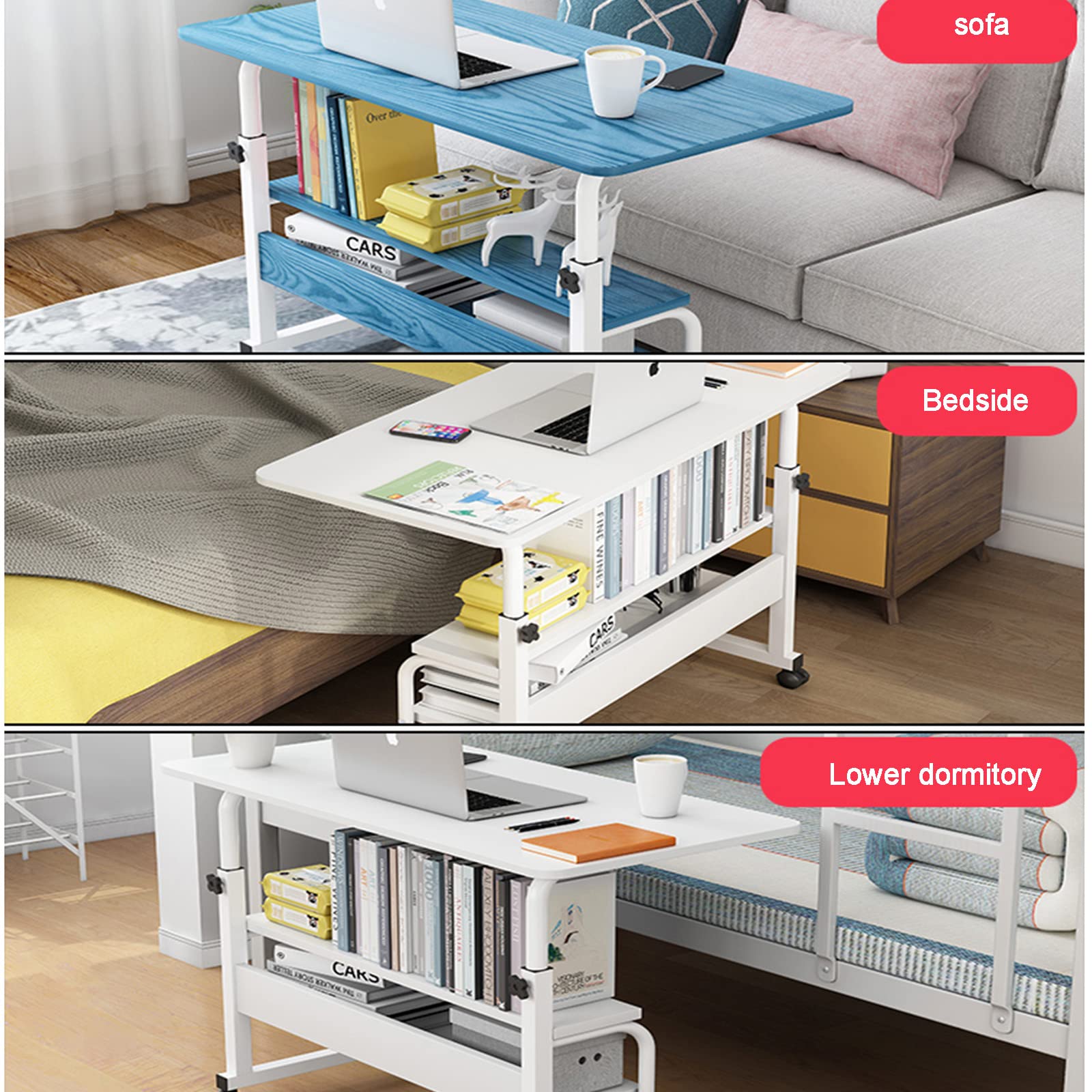 Lift Top Coffee Table with Hidden Storage - Modern Snack Side Table for Living Room, Bedroom & Balcony - Easy Assembly Blue - Perfect for Small Spaces and Entertaining Guests