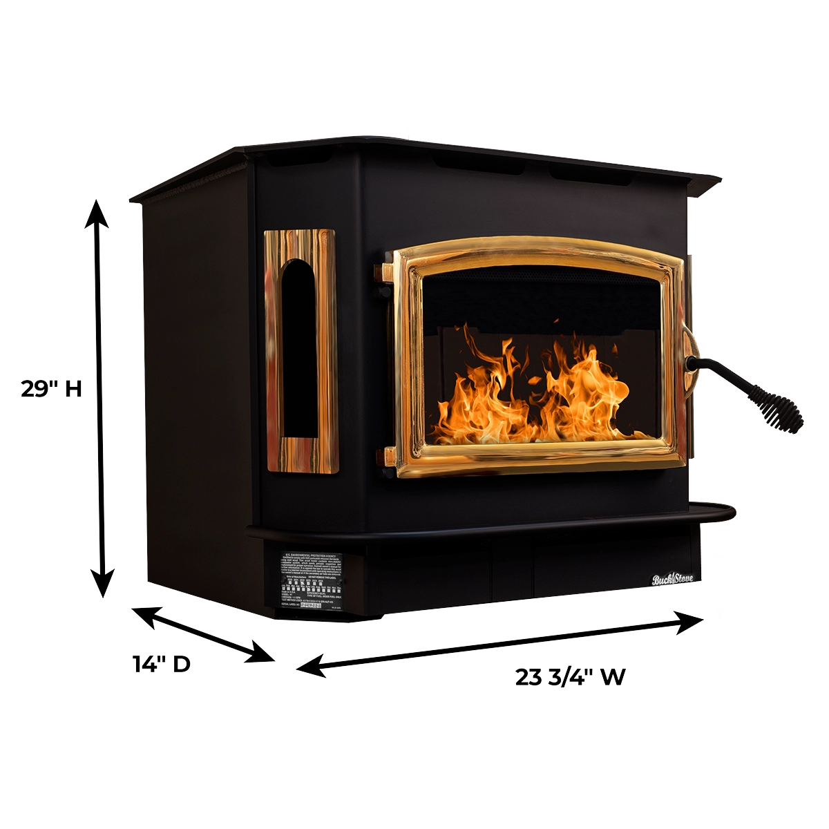 Buck Stove Model 81 Non-Catalytic Extra Large Wood Stove for Home Heating | Efficient Fireplace Insert for Cabins, RV & Outdoor Use