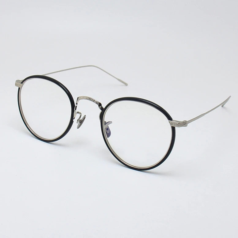 Stylish Black Titanium Oval Round Eyeglasses for Women - Lightweight & Durable Full Rim Frames - Perfect for Work, Reading & Everyday Fashion