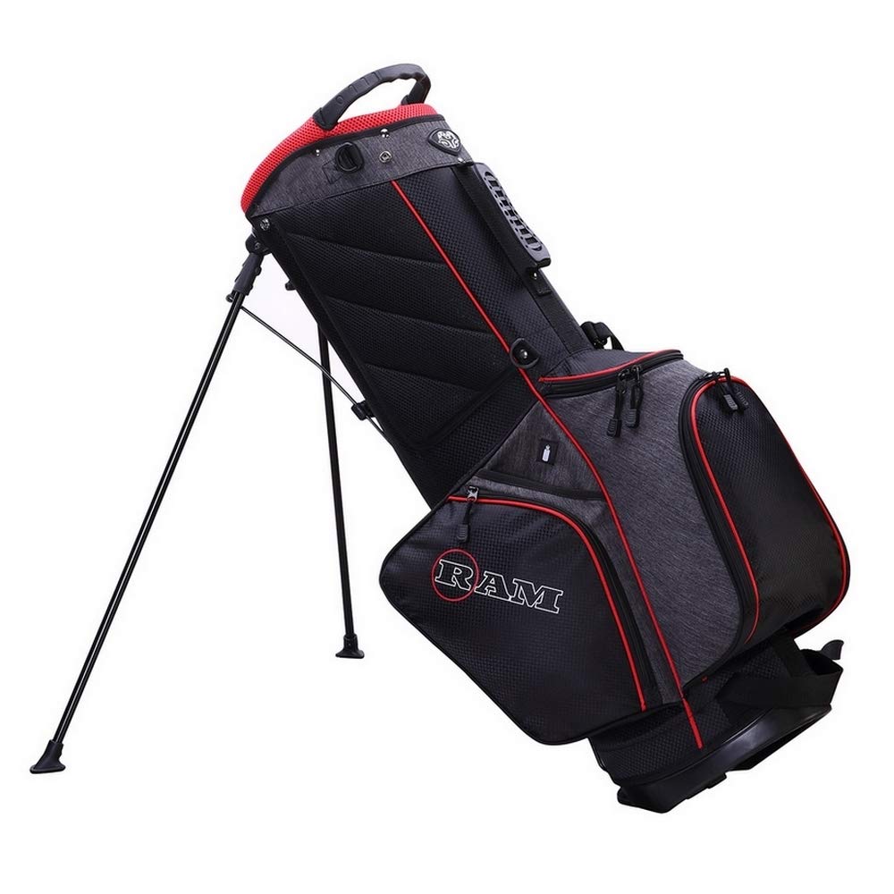Ram Golf Premium Tour Stand/Carry Bag - Lightweight Golf Bag with 14-Way Divider & Dual Straps - Perfect for Golfers, Driving Range & Course Play