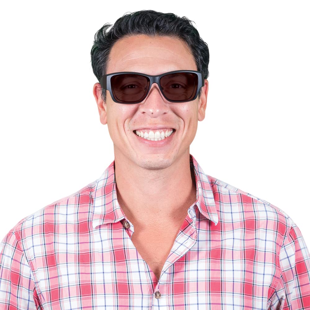 TheraSpecs Tatum WearOver Glasses for Light Sensitivity Relief - Migraine & Photophobia Relief Glasses for Indoor/Outdoor Use - Perfect for Computer Work, Driving & Daily Activities
