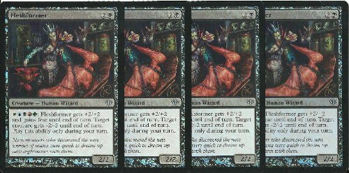 MTG Conflux FLESHFORMER Black Foil Uncommon Playset of 4 - Magic: The Gathering MTG Cards for Commander, Modern & Standard Decks - Perfect for Collectors and Competitive Players