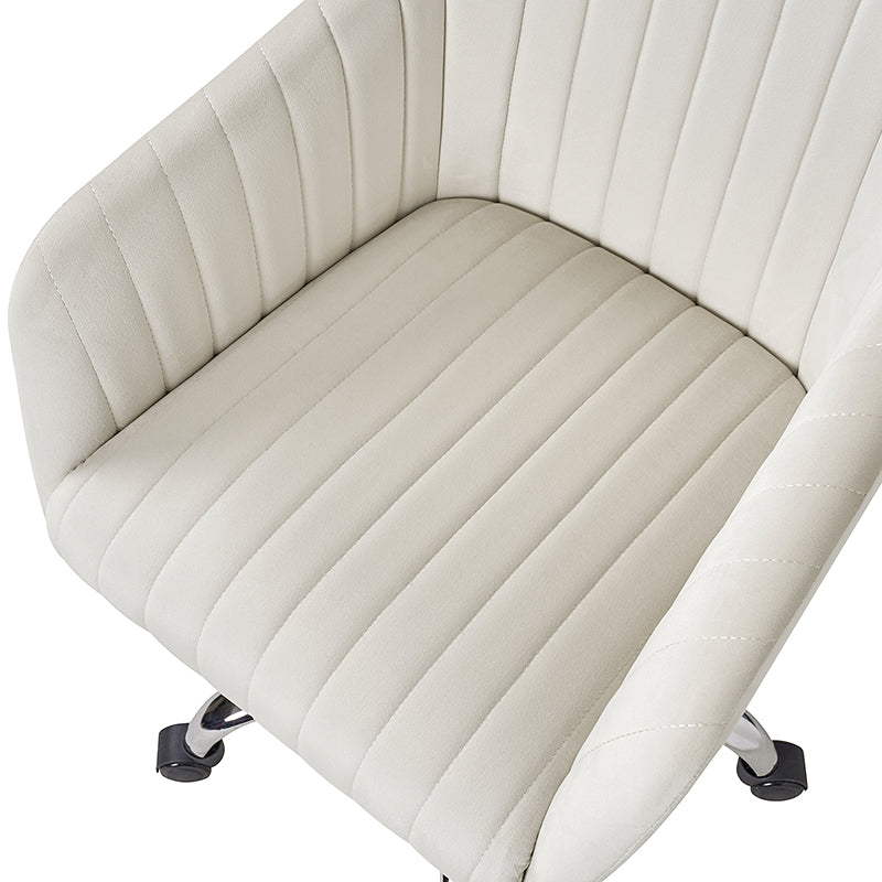 Theo Modern Velvet Office Chair with Tufted Back - Ergonomic Desk Chair for Home & Office Workspace, Comfortable Computer Gaming Chair for Long Hours Sitting