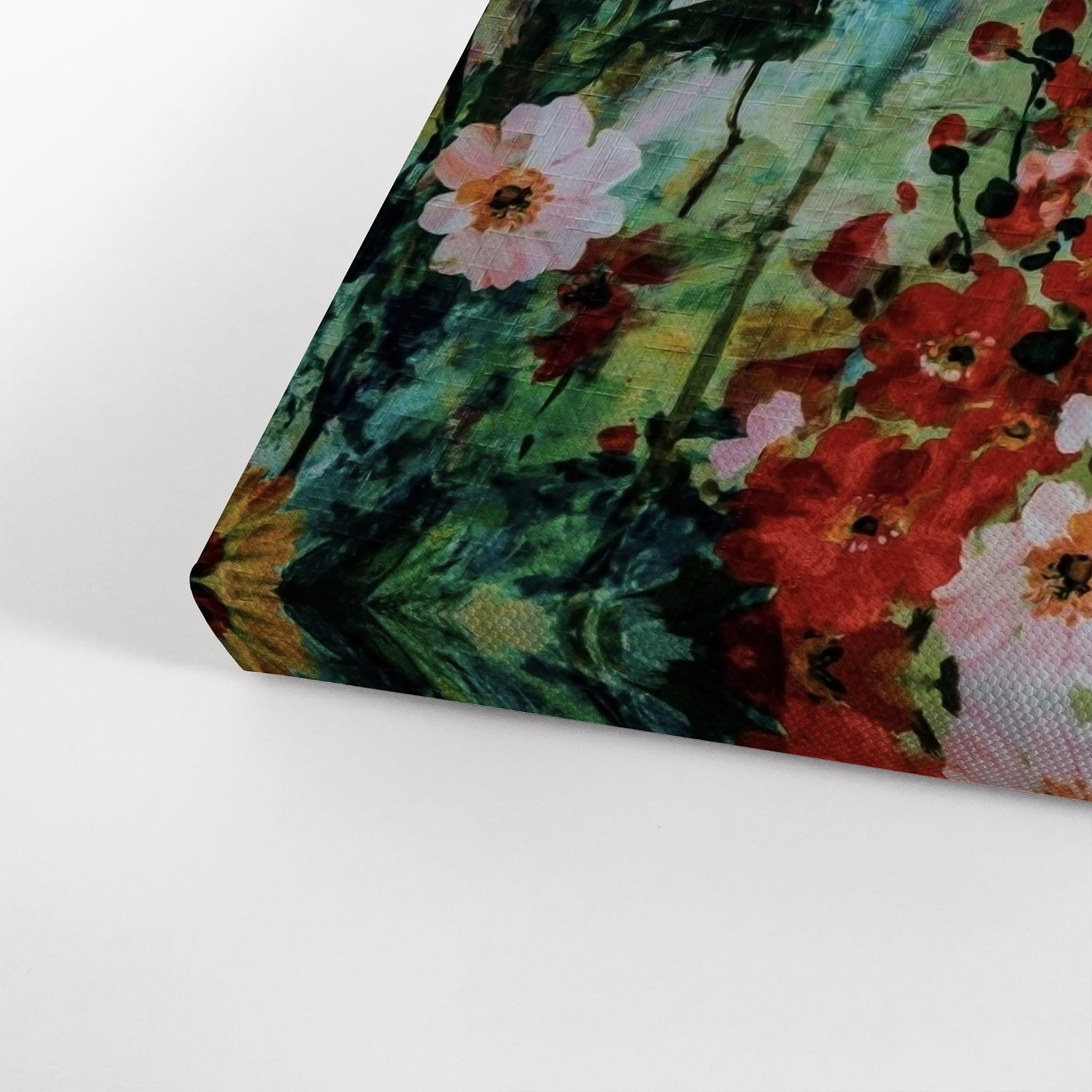 Claude Monet Flowers Canvas Wall Art Print - Famous Oil Painting Reproduction, Modern Home Decor, Ready to Hang (24x36) - Perfect for Living Room, Bedroom & Office Decor | Made in USA