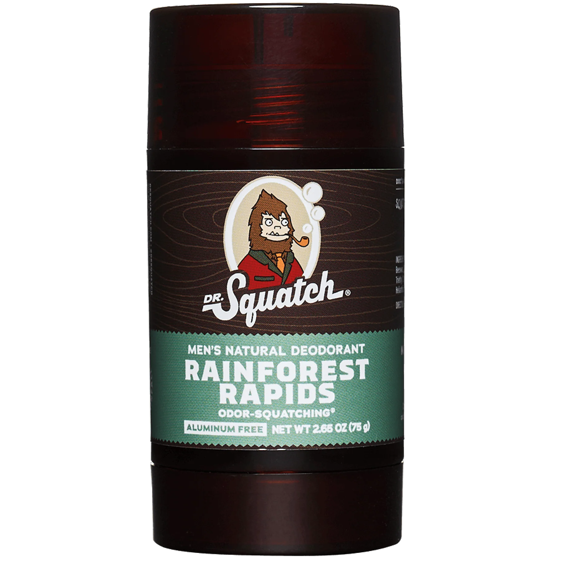 Dr. Squatch Rainforest Rapids Natural Deodorant for Men - Long-Lasting Odor Protection, Aluminum-Free, Fresh Scent - Perfect for Outdoor Adventures & Daily Use
