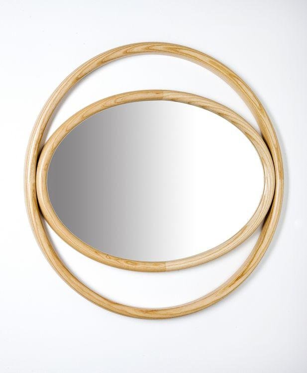 GTV Eyeshine Bentwood Mirror Version 2 - Handcrafted Wooden Wall Mirror for Bedroom, Living Room & Bathroom Decor - Vintage Style Home Accent Mirror