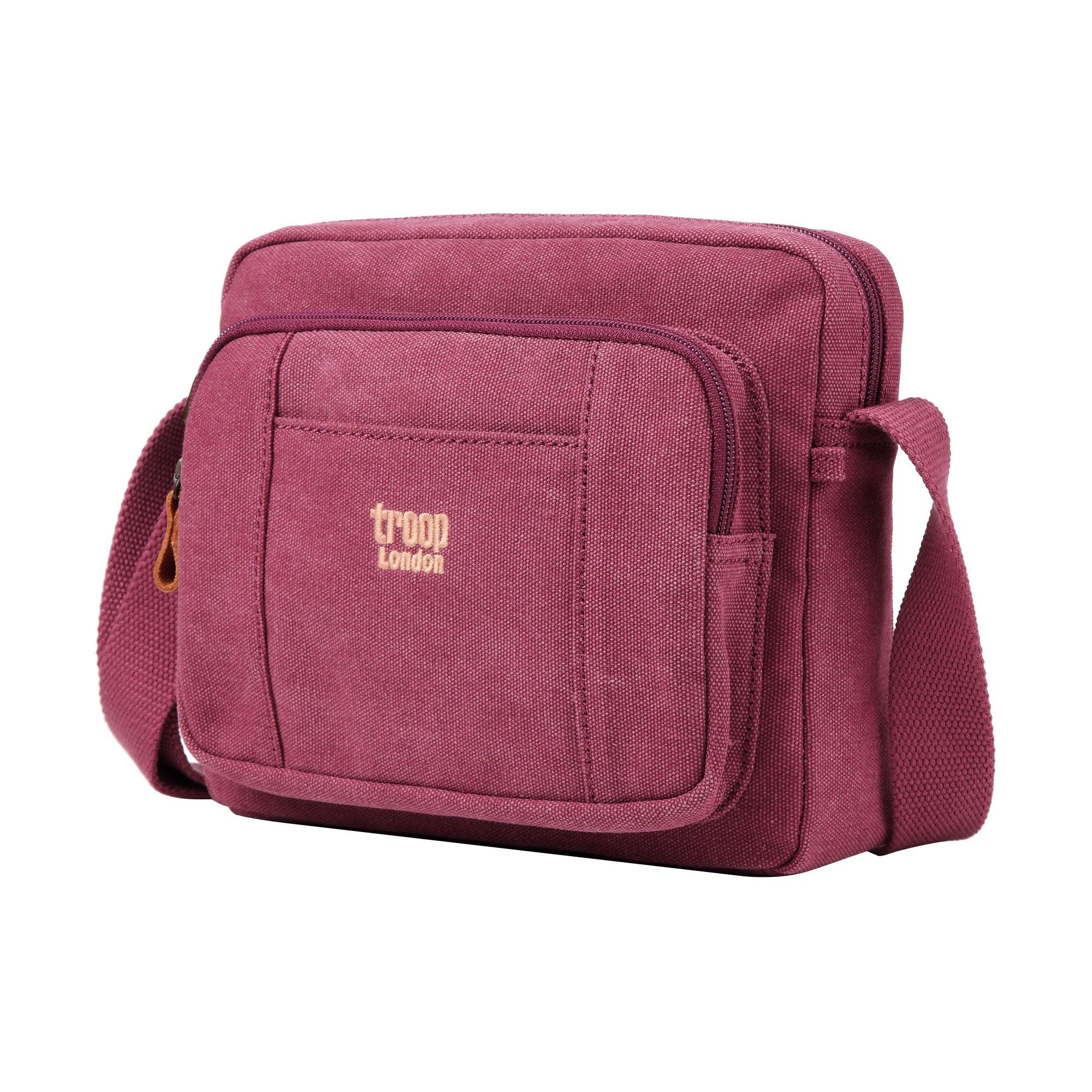Troop London Classic Canvas Crossbody Bag for Women & Men - Stylish & Durable Shoulder Bag for Travel, Work & Everyday Use