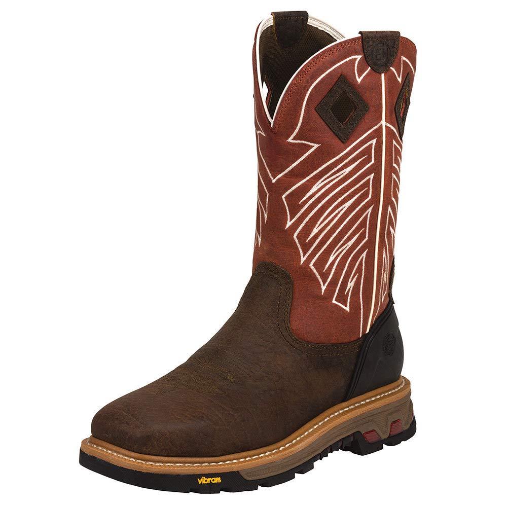 Justin Boots Men's Commander X5 Steel Toe Work Boot - Durable Safety Boots for Construction & Outdoor Work | Oil & Slip Resistant | Comfortable Work Shoes for Men