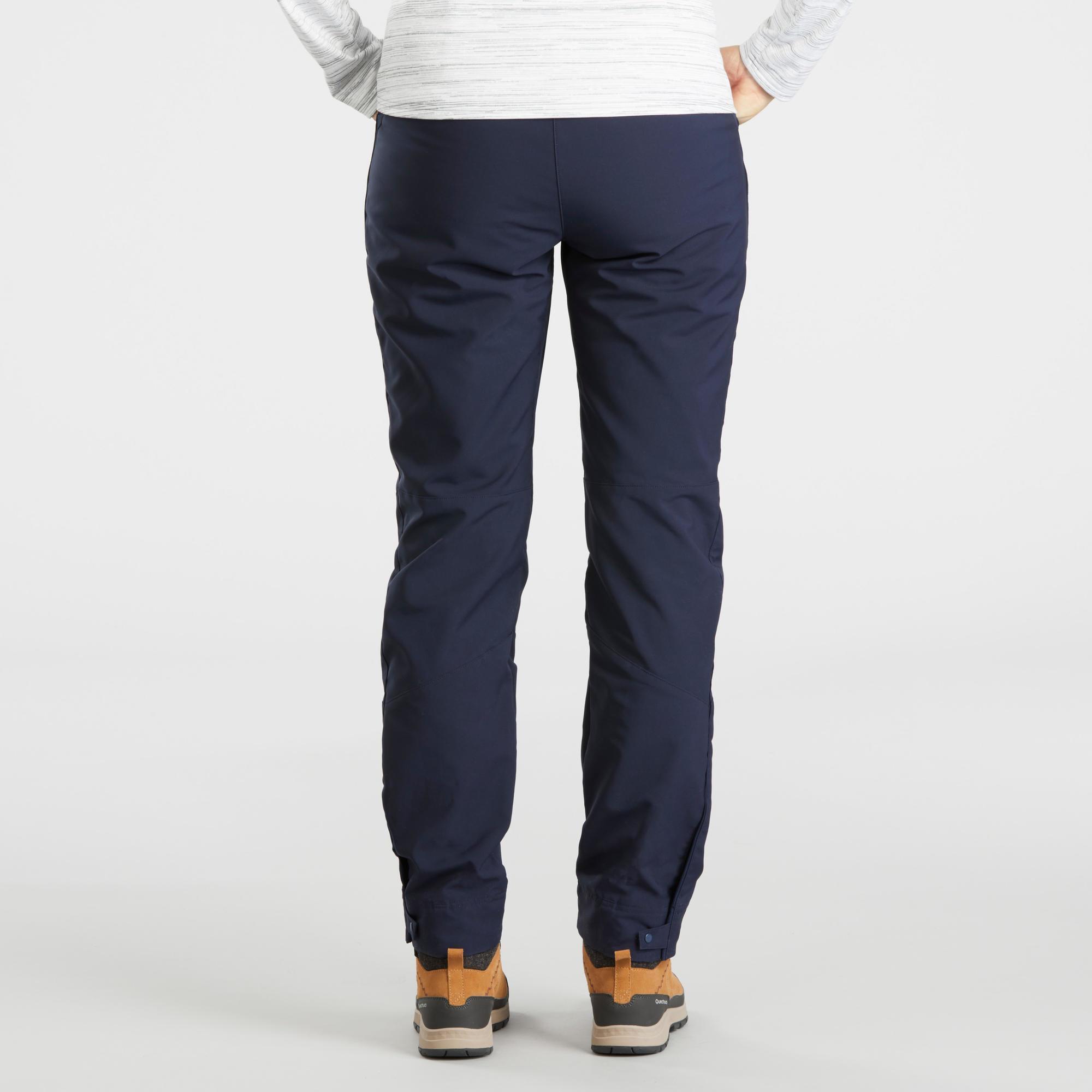 Quechua Women's SH500 Waterproof Hiking Pants - Lightweight & Breathable for Outdoor Adventures, Camping & Trekking