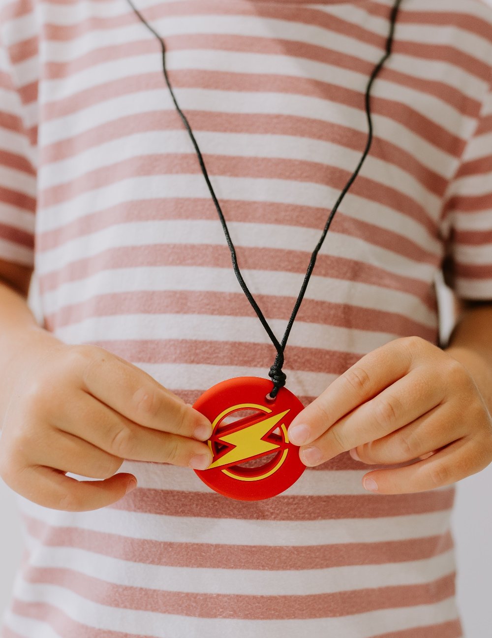 Sensory Chew Necklace for Anxiety Relief - BPA-Free Chewable Pendant for Kids & Adults with Autism, ADHD, or Stress - Perfect for Fidgeting, Focus, and Oral Motor Therapy at Home, School, or Work