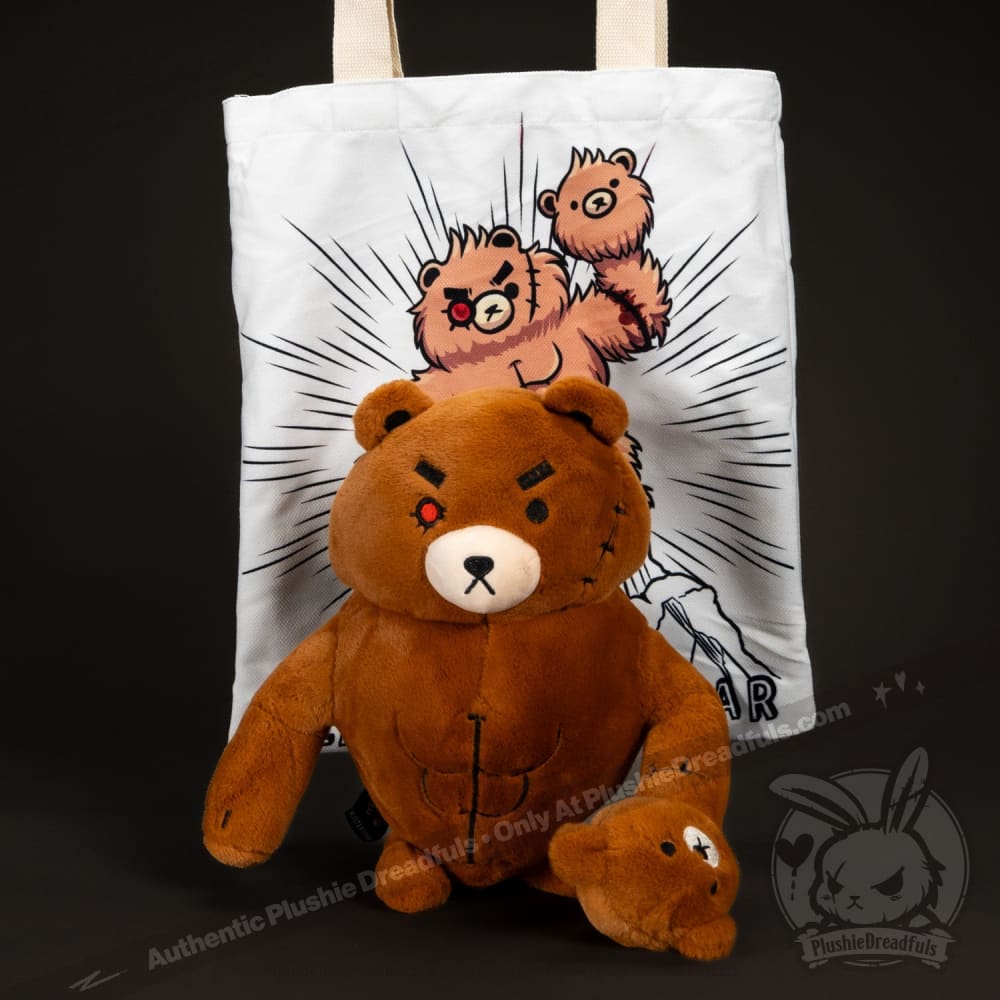 Plushie Dreadfuls Bearfisted Ripped Bear Stuffed Animal Toy - Cute Huggable Plush for Kids, Gift for Bear Lovers, Perfect for Bedroom Decor & Comfort